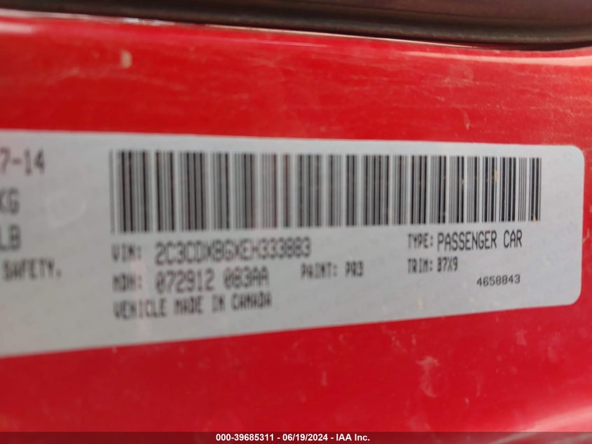 2014 DODGE CHARGER SE - 2C3CDXBGXEH333883