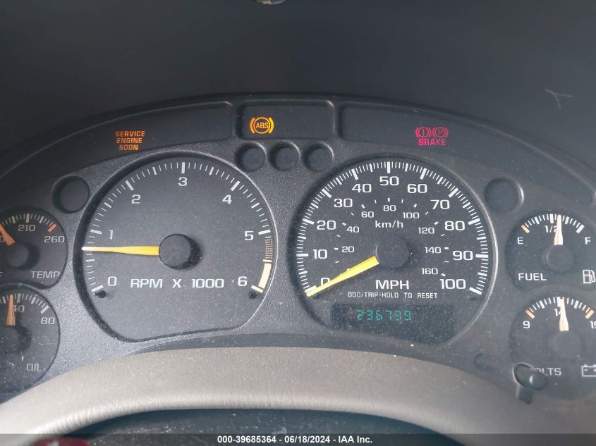 2001 Chevrolet Blazer Ls VIN: 1GNCS18W41K125036 Lot: 39685364