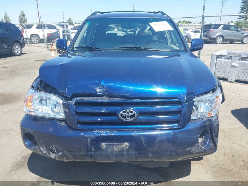 2006 Toyota Highlander V6 VIN: JTEDP21A860111111 Lot: 39685408