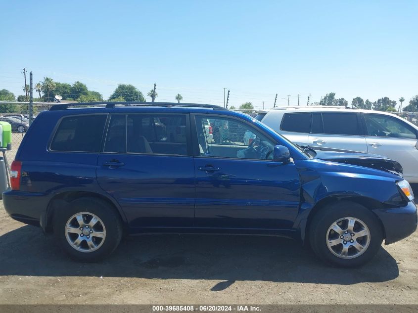 2006 Toyota Highlander V6 VIN: JTEDP21A860111111 Lot: 39685408