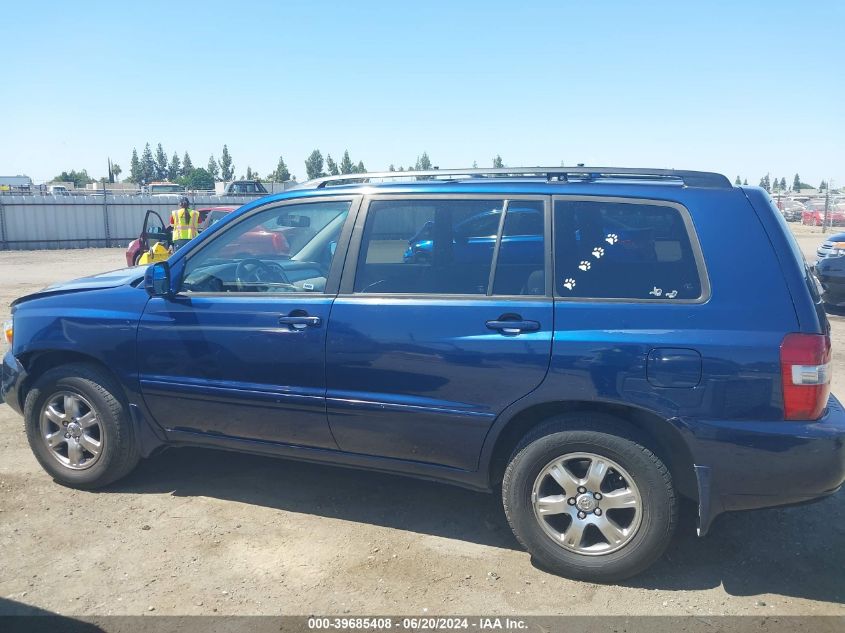 2006 Toyota Highlander V6 VIN: JTEDP21A860111111 Lot: 39685408