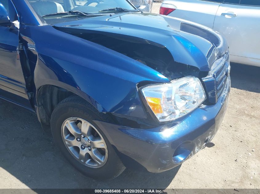 2006 Toyota Highlander V6 VIN: JTEDP21A860111111 Lot: 39685408