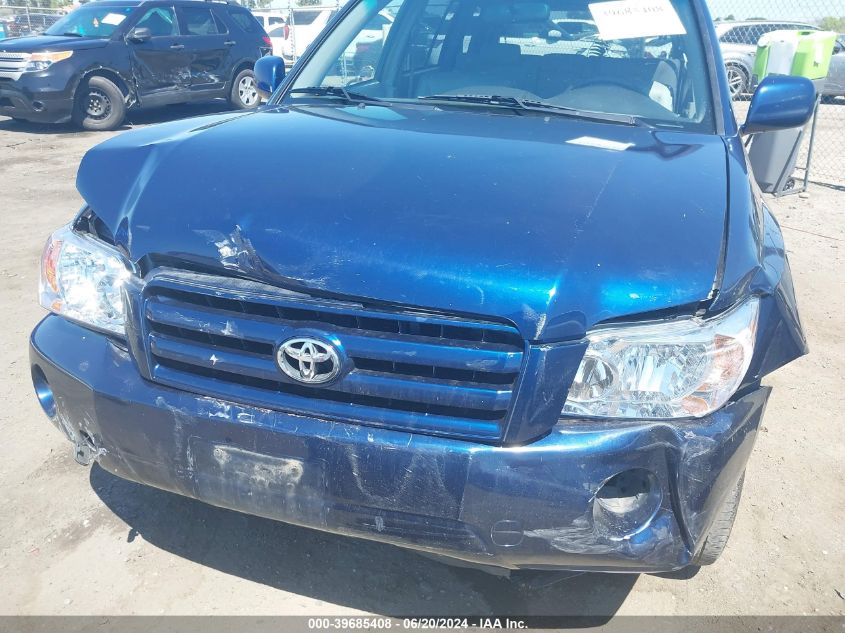 2006 Toyota Highlander V6 VIN: JTEDP21A860111111 Lot: 39685408