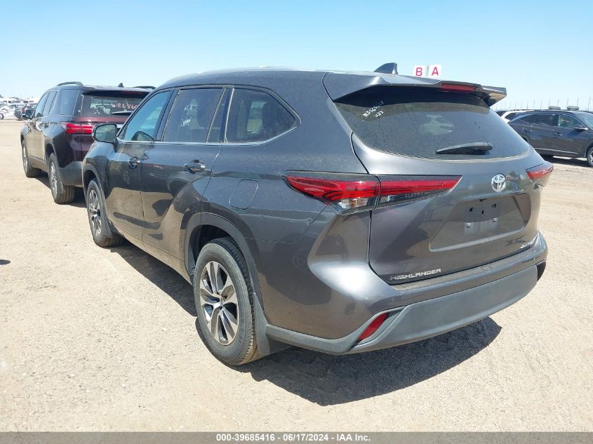 2022 TOYOTA HIGHLANDER VIN: 5TDGZRBH9NS565668