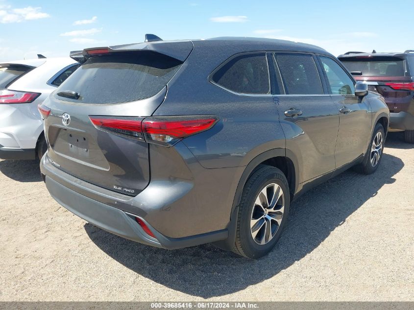 2022 TOYOTA HIGHLANDER VIN: 5TDGZRBH9NS565668