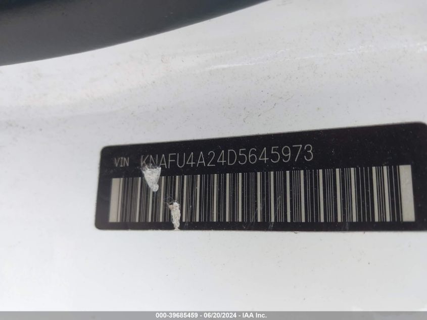 2013 Kia Forte Ex VIN: KNAFU4A24D5645973 Lot: 39685459