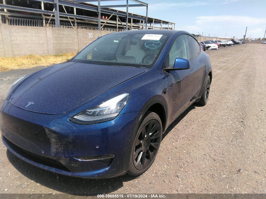 2021 TESLA MODEL Y LONG RANGE DUAL MOTOR ALL-WHEEL DRIVE 5YJYGDEE3MF151464