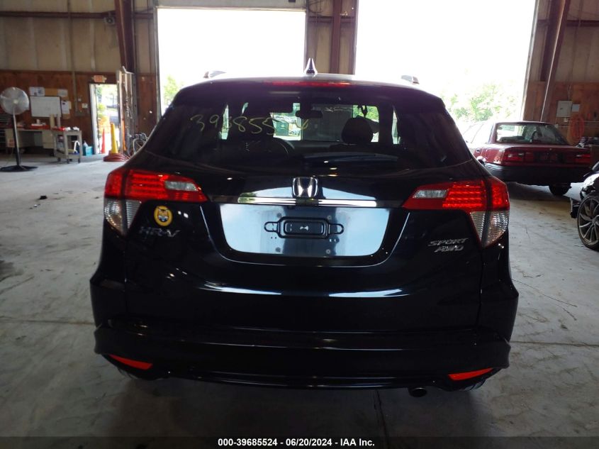 2021 Honda Hr-V Sport VIN: 3CZRU6H16MM706026 Lot: 39685524