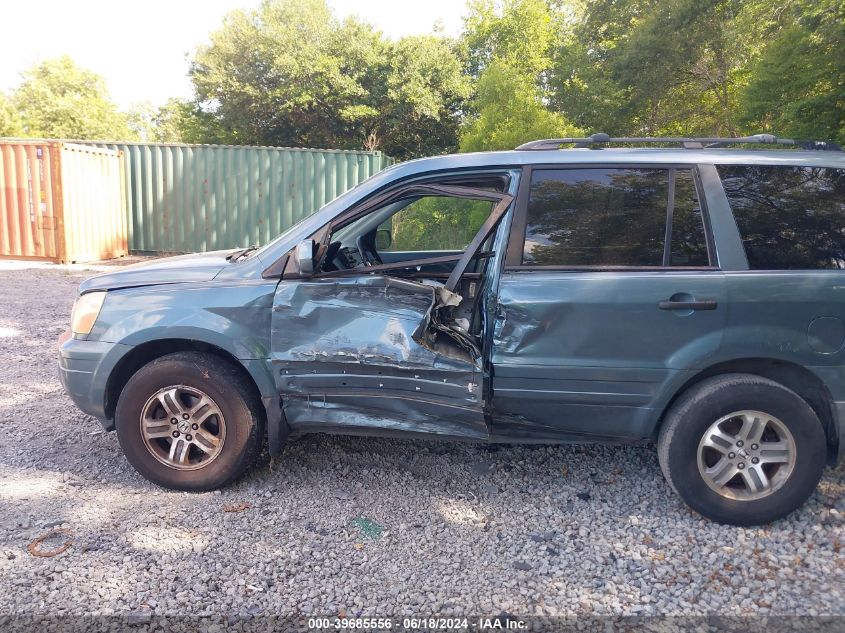 2005 Honda Pilot Ex-L VIN: 5FNYF18545B058936 Lot: 39685556