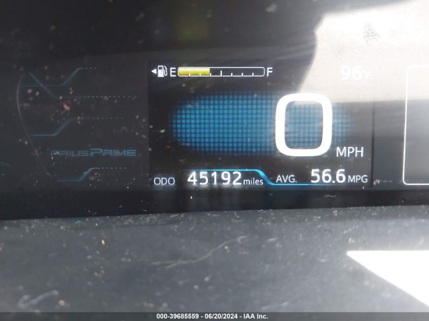 2018 Toyota Prius Prime Advanced VIN: JTDKARFPXJ3080986 Lot: 39685559