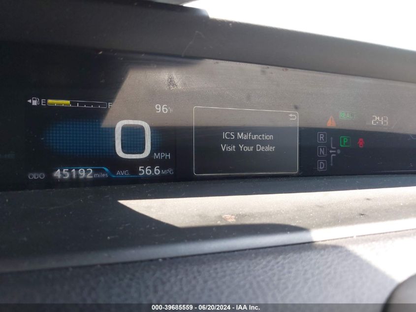 2018 Toyota Prius Prime Advanced VIN: JTDKARFPXJ3080986 Lot: 39685559