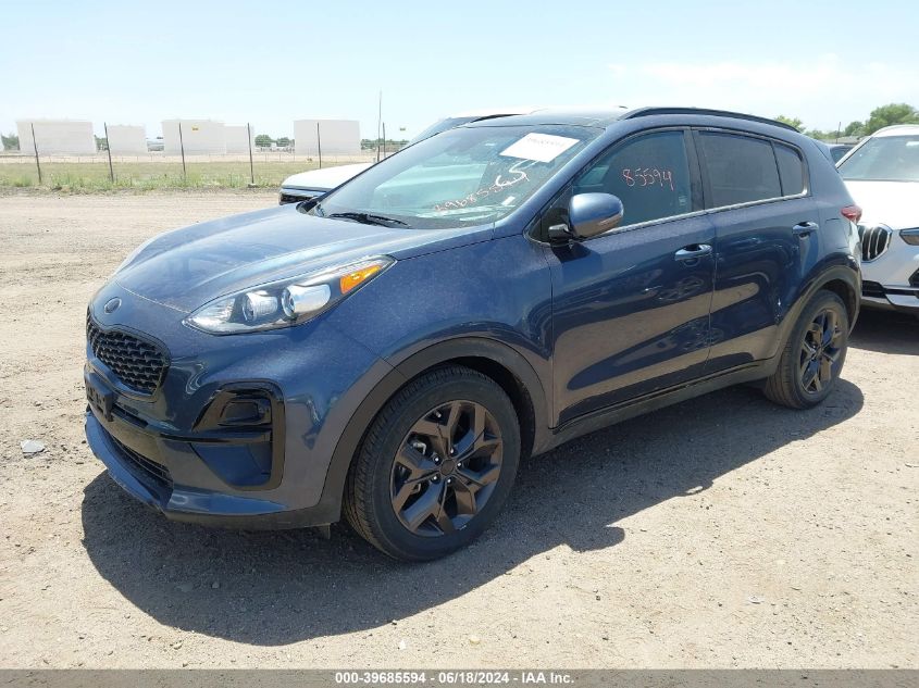 2022 Kia Sportage Nightfall Edition VIN: KNDP63AC1N7954679 Lot: 39685594