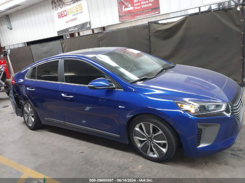 2019 Hyundai Ioniq Hybrid Limited VIN: KMHC85LC3KU111299 Lot: 39685597