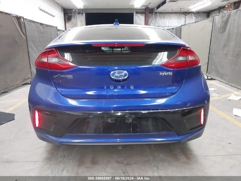 2019 Hyundai Ioniq Hybrid Limited VIN: KMHC85LC3KU111299 Lot: 39685597