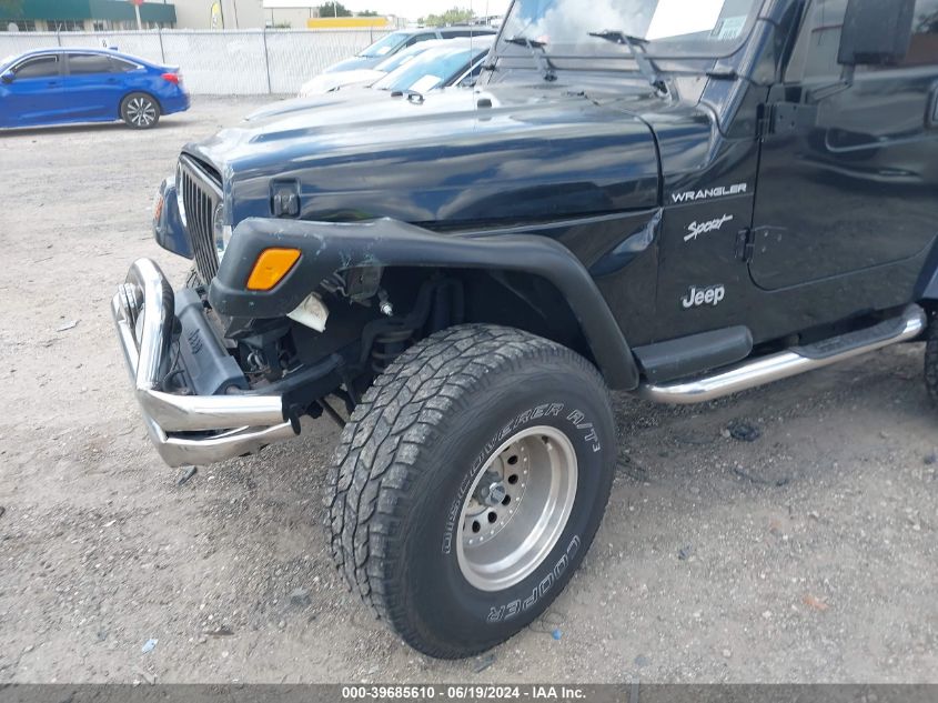 2002 Jeep Wrangler Sport VIN: 1J4FA49S82P765819 Lot: 39685610