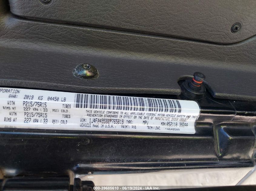 2002 Jeep Wrangler Sport VIN: 1J4FA49S82P765819 Lot: 39685610