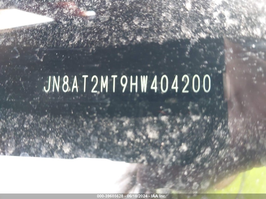 2017 Nissan Rogue Sv VIN: JN8AT2MT9HW404200 Lot: 39685628