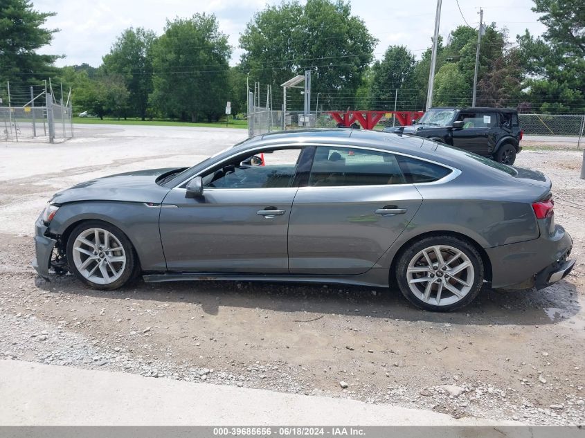 2023 Audi A5 Sportback Premium Plus 45 Tfsi S Line Quattro S Tronic VIN: WAUFACF50PA015434 Lot: 39685656