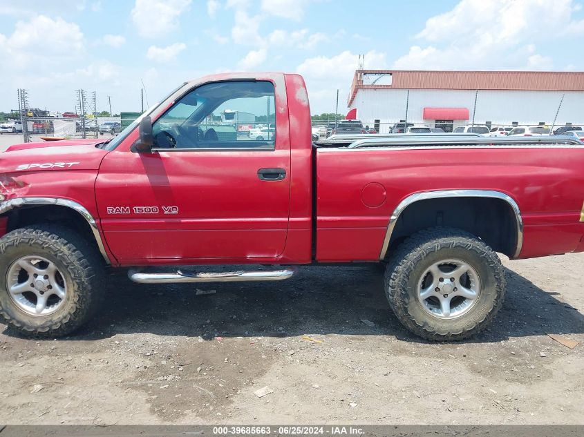 2001 Dodge Ram 1500 St VIN: 1B7HF16Z21S651939 Lot: 39685663