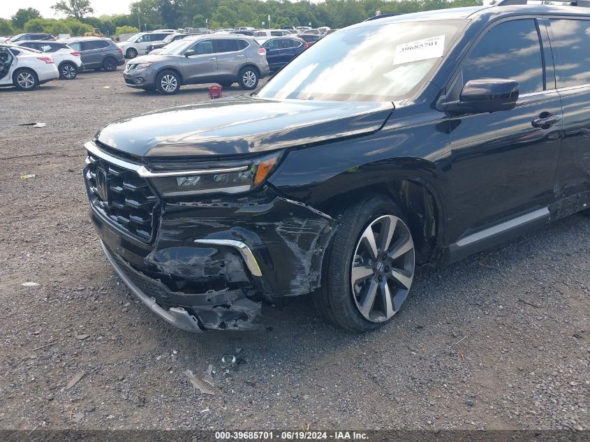 2023 Honda Pilot Awd Elite VIN: 5FNYG1H85PB025017 Lot: 39685701