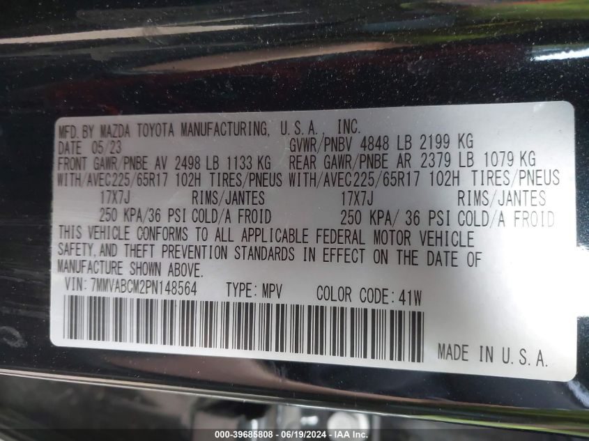 2023 Mazda Cx-50 Preferred Plus VIN: 7MMVABCM2PN148564 Lot: 39685808