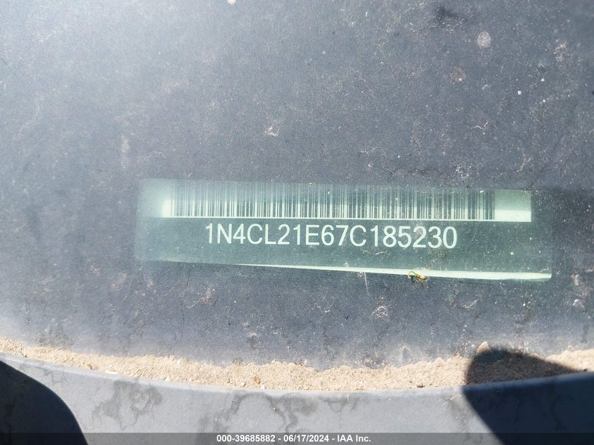 2007 Nissan Altima Hybrid VIN: 1N4CL21E67C185230 Lot: 39685882