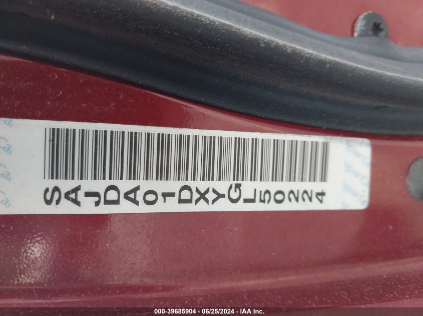 2000 Jaguar S-Type VIN: SAJDA01DXYGL50224 Lot: 39685904