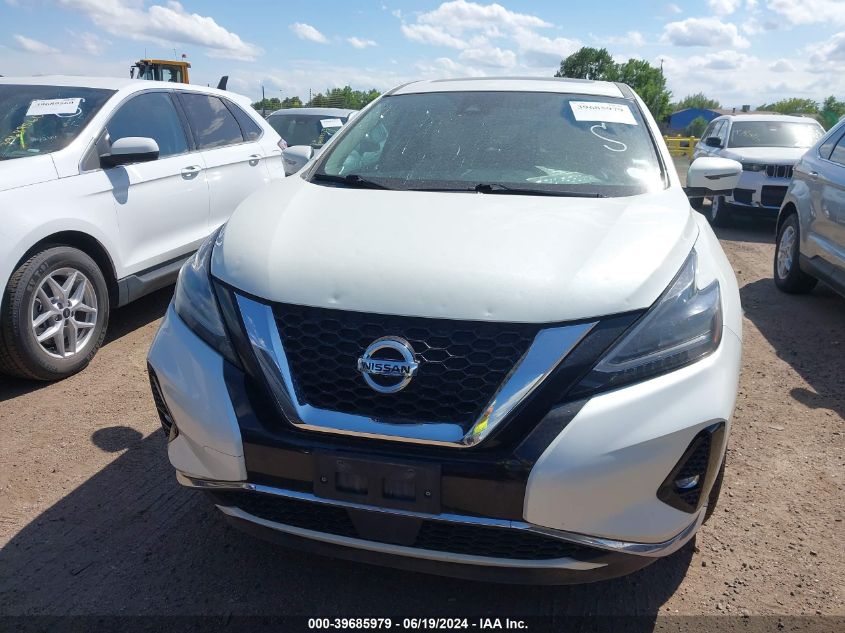 2022 Nissan Murano Sl Intelligent Awd VIN: 5N1AZ2CS7NC113478 Lot: 39685979