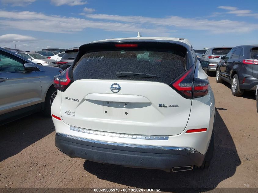 2022 Nissan Murano Sl Intelligent Awd VIN: 5N1AZ2CS7NC113478 Lot: 39685979