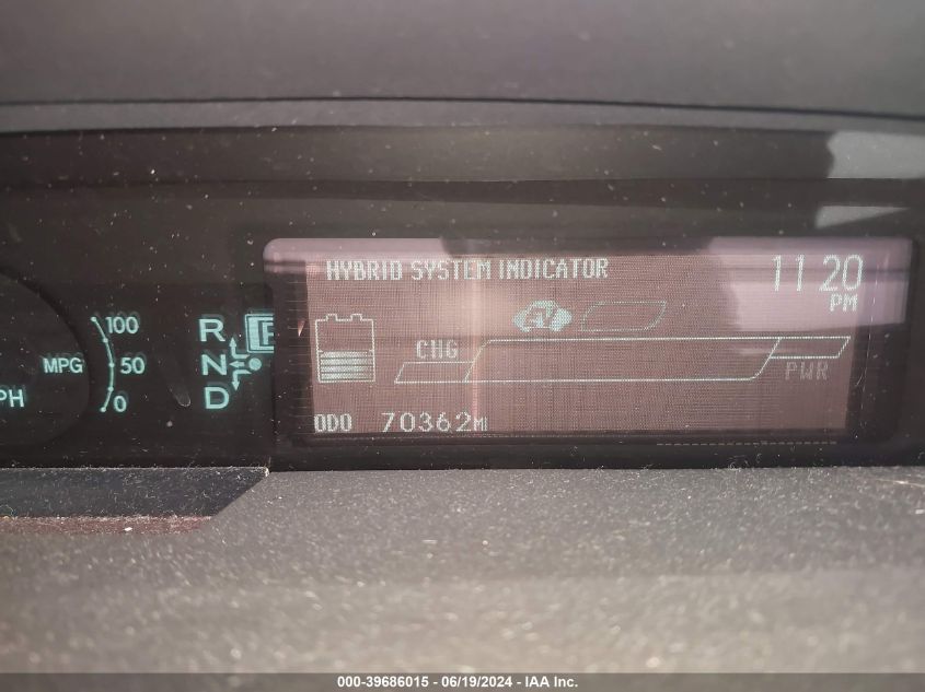 2012 Toyota Prius Two VIN: JTDKN3DUXC5426679 Lot: 39686015