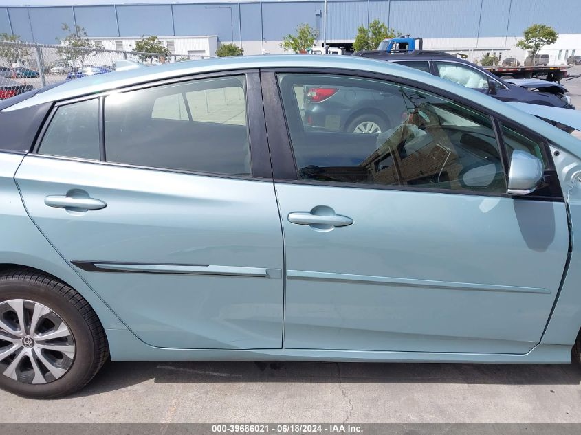 2019 Toyota Prius Xle VIN: JTDL9RFU8K3000802 Lot: 39686021