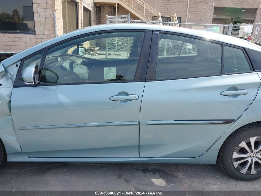 2019 Toyota Prius Xle VIN: JTDL9RFU8K3000802 Lot: 39686021