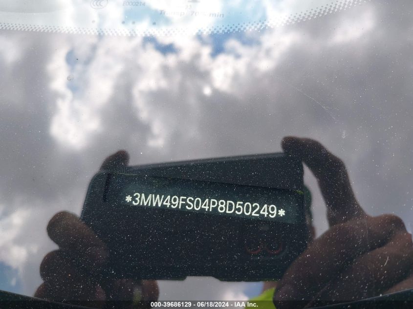 2023 BMW 3 Series M340I VIN: 3MW49FS04P8D50249 Lot: 39686129