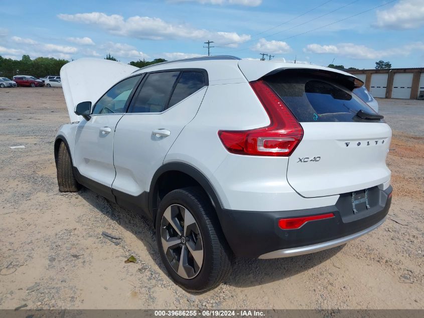 2023 Volvo Xc40 Plus VIN: YV4L12UNXP2975855 Lot: 39686255