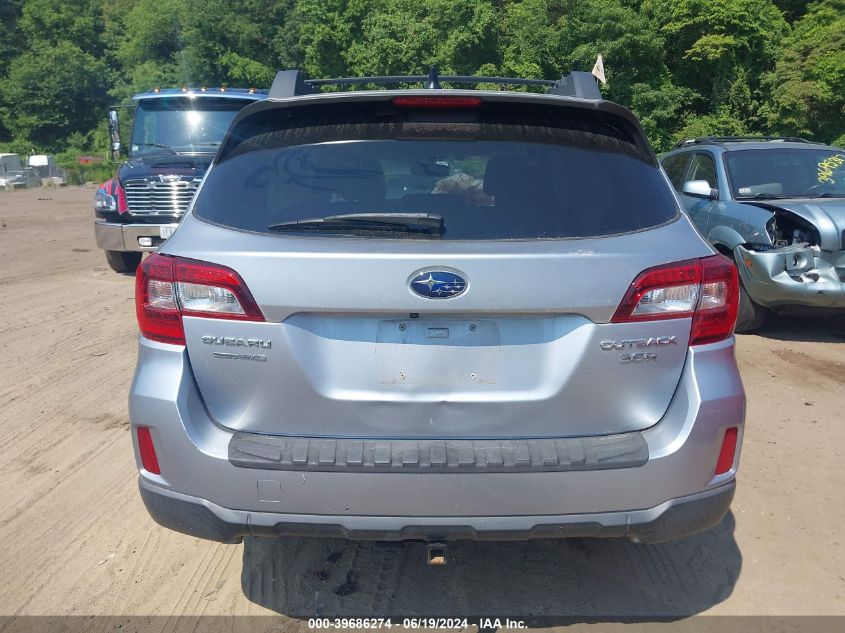 2016 Subaru Outback 3.6R Limited VIN: 4S4BSENC5G3209550 Lot: 39686274