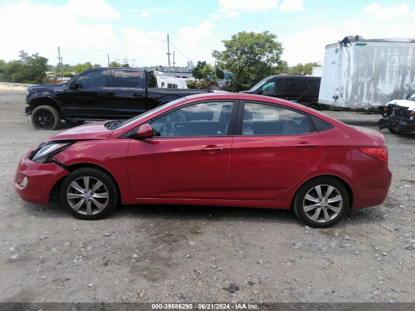 2012 Hyundai Accent Gls VIN: KMHCU4AE5CU081380 Lot: 39686295