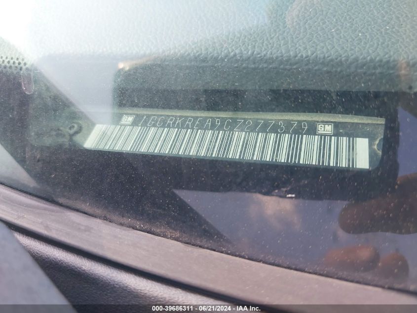 2012 Chevrolet Silverado K1500 Ls VIN: 1GCRKREA9CZ277379 Lot: 39686311