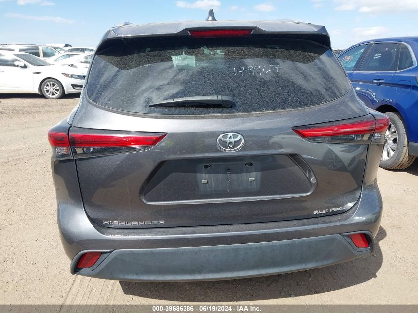 2022 Toyota Highlander Xle VIN: 5TDGZRBH6NS179967 Lot: 39686386