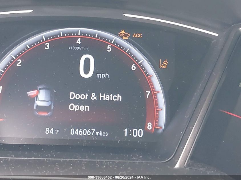 2020 Honda Civic Sport Touring VIN: SHHFK7H97LU226492 Lot: 39686452