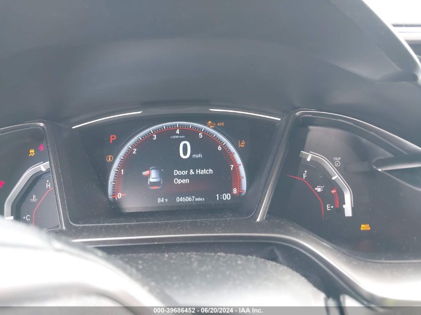 2020 Honda Civic Sport Touring VIN: SHHFK7H97LU226492 Lot: 39686452