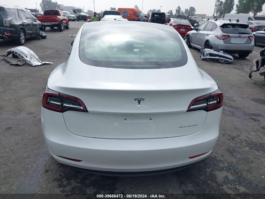 2022 Tesla Model 3 Long Range Dual Motor All-Wheel Drive VIN: 5YJ3E1EB4NF275300 Lot: 39686472