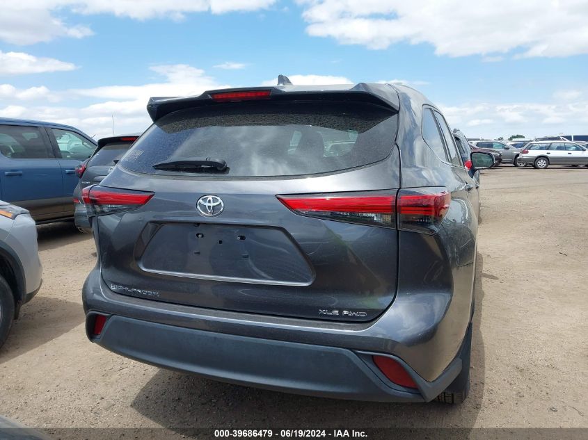 2022 Toyota Highlander Xle VIN: 5TDGZRBH5NS183976 Lot: 39686479