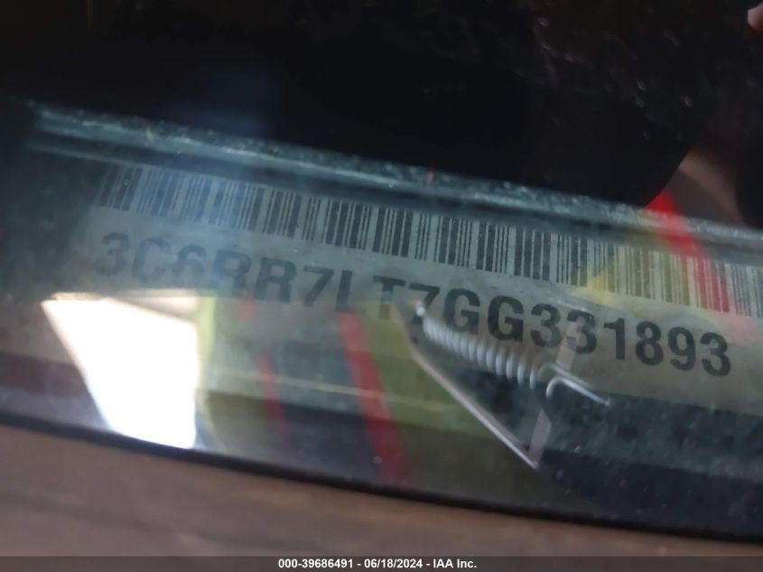 2016 Ram 1500 Big Horn VIN: 3C6RR7LT7GG331893 Lot: 39686491