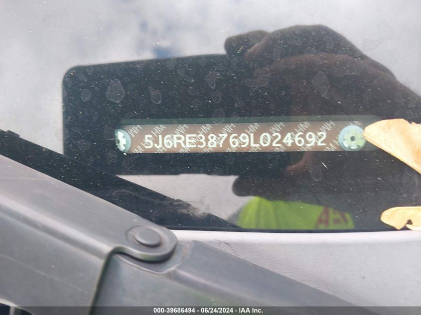 2009 Honda Cr-V Ex-L VIN: 5J6RE38769L024692 Lot: 39686494