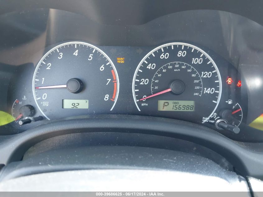 2010 Toyota Corolla Xrs VIN: 2T1BE4EE8AC038699 Lot: 39686625