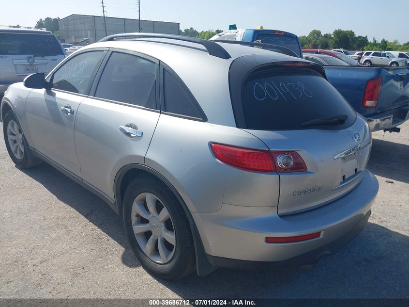 2003 Infiniti Fx35 VIN: JNRAS08U73X001938 Lot: 39686712