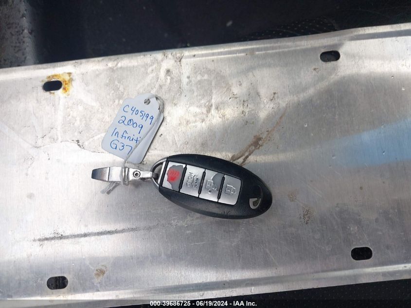 2009 Infiniti G37 Journey/Sport VIN: JNKCV64E99M606571 Lot: 39686725