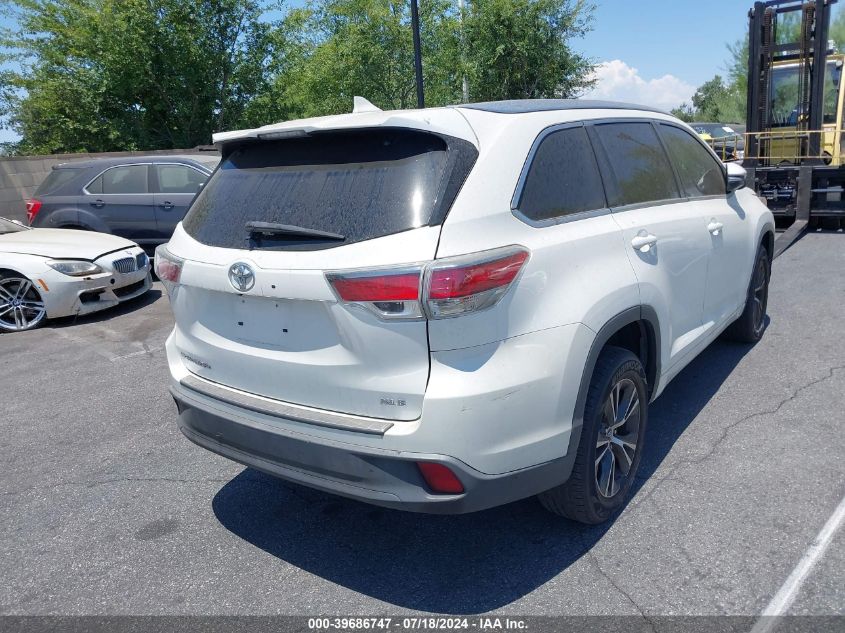 2016 TOYOTA HIGHLANDER XLE V6 - 5TDKKRFH0GS144000