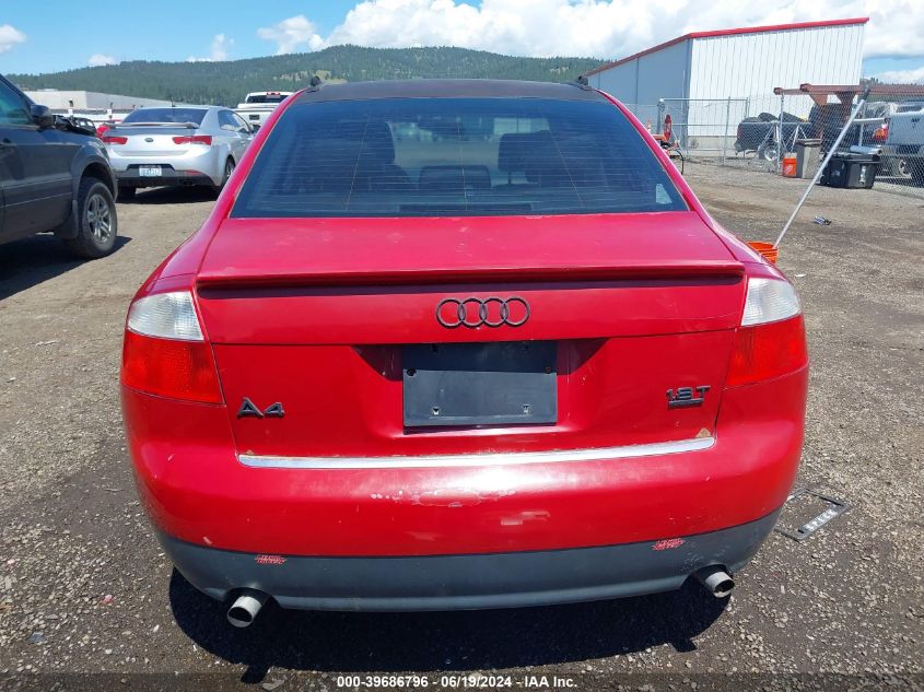 2003 Audi A4 1.8T VIN: WAULC68EX3A338220 Lot: 39686796