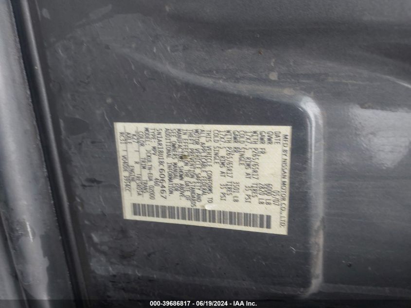 2008 Nissan Pathfinder S/Le/Se VIN: 5N1AR18U18C606467 Lot: 39686817